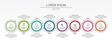 timeline infographic template Presentation business idea with icons, options or steps. infographics for business ideas Can be used for data graphics, flowcharts, websites, banners. vector