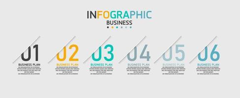 plantilla de etiqueta de infografía vectorial con opciones de icono o infografía de pasos para presentaciones de ideas de negocios que se puede utilizar para gráficos de información, presentaciones, sitios web, banners, medios impresos. vector