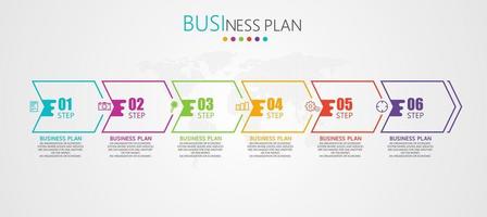 timeline infographic template Presentation business idea with icons, options or steps. infographics for business ideas Can be used for data graphics, flowcharts, websites, banners. vector