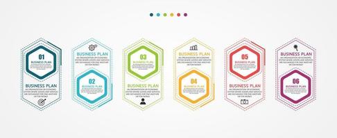 timeline infographic template Presentation business idea with icons, options or steps. infographics for business ideas Can be used for data graphics, flowcharts, websites, banners. vector