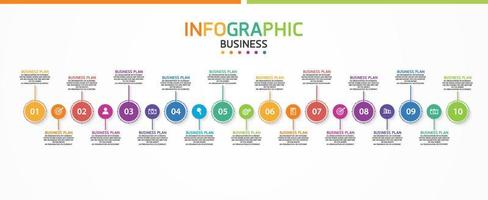 timeline infographic template Presentation business idea with icons, options or steps. infographics for business ideas Can be used for data graphics, flowcharts, websites, banners. vector