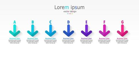 idea de negocio de presentación de plantilla infográfica de línea de tiempo con iconos, opciones o pasos. las infografías para ideas de negocios se pueden usar para gráficos de datos, diagramas de flujo, sitios web, pancartas. vector