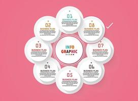 timeline infographic template Presentation business idea with icons, options or steps. infographics for business ideas Can be used for data graphics, flowcharts, websites, banners. vector