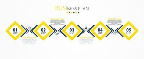 timeline infographic template Presentation business idea with icons, options or steps. infographics for business ideas Can be used for data graphics, flowcharts, websites, banners. vector