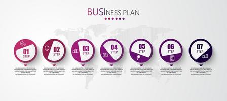 timeline infographic template Presentation business idea with icons, options or steps. infographics for business ideas Can be used for data graphics, flowcharts, websites, banners. vector