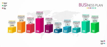 timeline infographic template Presentation business idea with icons, options or steps. infographics for business ideas Can be used for data graphics, flowcharts, websites, banners. vector