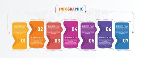 timeline infographic template Presentation business idea with icons, options or steps. infographics for business ideas Can be used for data graphics, flowcharts, websites, banners. vector