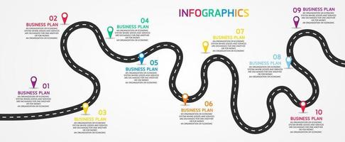 idea de negocio de presentación de plantilla infográfica de línea de tiempo con iconos, opciones o pasos. las infografías para ideas de negocios se pueden usar para gráficos de datos, diagramas de flujo, sitios web, pancartas. vector