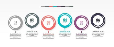 idea de negocio de presentación de plantilla infográfica de línea de tiempo con iconos, opciones o pasos. las infografías para ideas de negocios se pueden usar para gráficos de datos, diagramas de flujo, sitios web, pancartas. vector