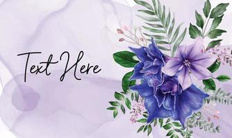 Romantic floral background with blue flower ornament