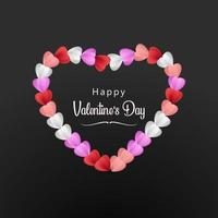 Valentine's Day gift card background vector