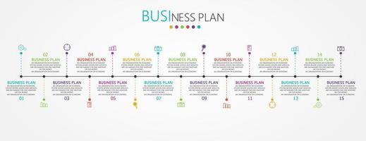 timeline infographic template Presentation business idea with icons, options or steps. infographics for business ideas Can be used for data graphics, flowcharts, websites, banners. vector