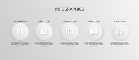 idea de negocio de presentación de plantilla infográfica de línea de tiempo con iconos, opciones o pasos. las infografías para ideas de negocios se pueden usar para gráficos de datos, diagramas de flujo, sitios web, pancartas. vector