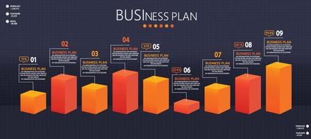 timeline infographic template Presentation business idea with icons, options or steps. infographics for business ideas Can be used for data graphics, flowcharts, websites, banners. vector