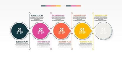 timeline infographic template Presentation business idea with icons, options or steps. infographics for business ideas Can be used for data graphics, flowcharts, websites, banners. vector