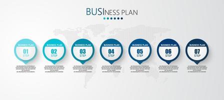 idea de negocio de presentación de plantilla infográfica de línea de tiempo con iconos, opciones o pasos. las infografías para ideas de negocios se pueden usar para gráficos de datos, diagramas de flujo, sitios web, pancartas. vector