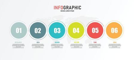 timeline infographic template Presentation business idea with icons, options or steps. infographics for business ideas Can be used for data graphics, flowcharts, websites, banners. vector