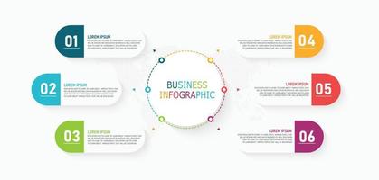 idea de negocio de presentación de plantilla infográfica de línea de tiempo con iconos, opciones o pasos. las infografías para ideas de negocios se pueden usar para gráficos de datos, diagramas de flujo, sitios web, pancartas. vector