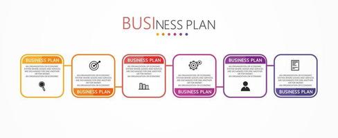 timeline infographic template Presentation business idea with icons, options or steps. infographics for business ideas Can be used for data graphics, flowcharts, websites, banners. vector