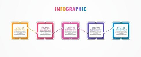 timeline infographic template Presentation business idea with icons, options or steps. infographics for business ideas Can be used for data graphics, flowcharts, websites, banners. vector