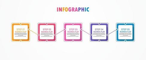 timeline infographic template Presentation business idea with icons, options or steps. infographics for business ideas Can be used for data graphics, flowcharts, websites, banners. vector