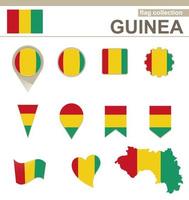 colección de banderas de guinea vector