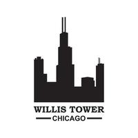 vector de la torre willis, logotipo de chicago