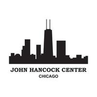 vector del centro de john hancock, logotipo de chicago