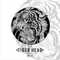 TIGER HEAD ILLUSTRATION, READY FORMAT EPS 10.eps vector