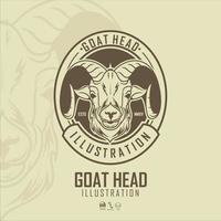 GOAT HEAD ILLUSTRATION, READY FORMAT EPS 10.eps vector