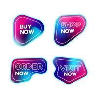 Call to action button that lights up brightly and attracts attention with the concept of led, cyberpunk, the nuances of led lights at night are dazzling vector