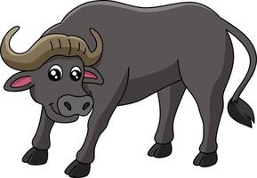 Buffalo Cartoon Clipart Vector Illustration