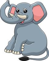 Elephant Cartoon Clipart Vector Illustration