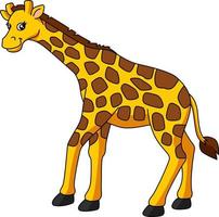 Giraffe Cartoon Clipart Vector Illustration