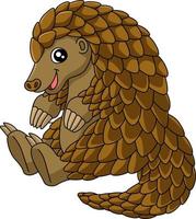 Pangolin Cartoon Clipart Vector Illustration