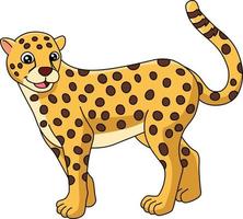 ilustración vectorial de imágenes prediseñadas de dibujos animados de guepardo