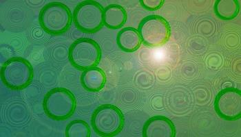 Abstract textured glowing green background with circles. photo