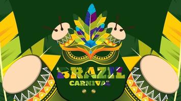 Brazilian carnival background. post background, banner poster, music event poster and party vector