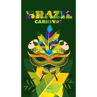 Brazilian carnival background. post background, banner poster, music event poster and party vector