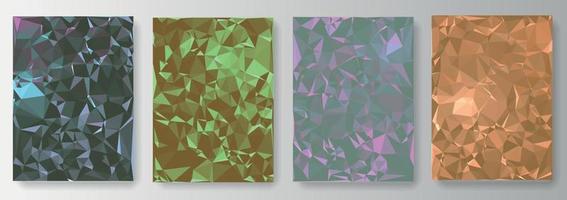 Collection polygonal backgrounds In style low poly vector