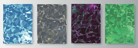 Collection polygonal backgrounds In style low poly vector