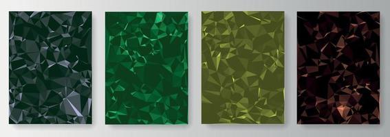 Collection polygonal backgrounds In style low poly vector