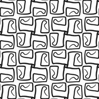 Seamless abstract geometric hand drawn pattern. vector