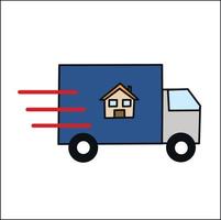 moving houses vector illustration