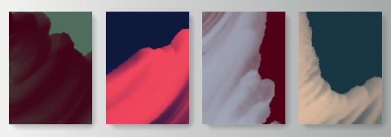 Collection of abstract watercolor color backgrounds