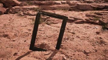 Very old wooden frame in Grand Canyon photo