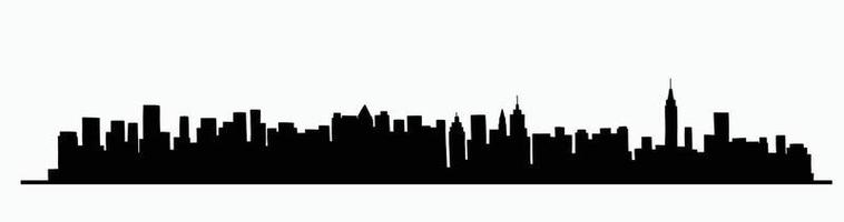 modern cityscape skyline outline doodle drawing on white background. vector