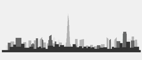 Modern City Skyline on white background. vector