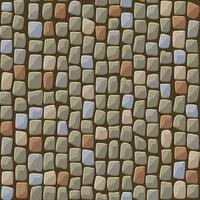 Seamless textured pattern of cobblestone paving of a park. Background of brown stone rubble. vector