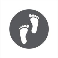 Footprint feet icon vector